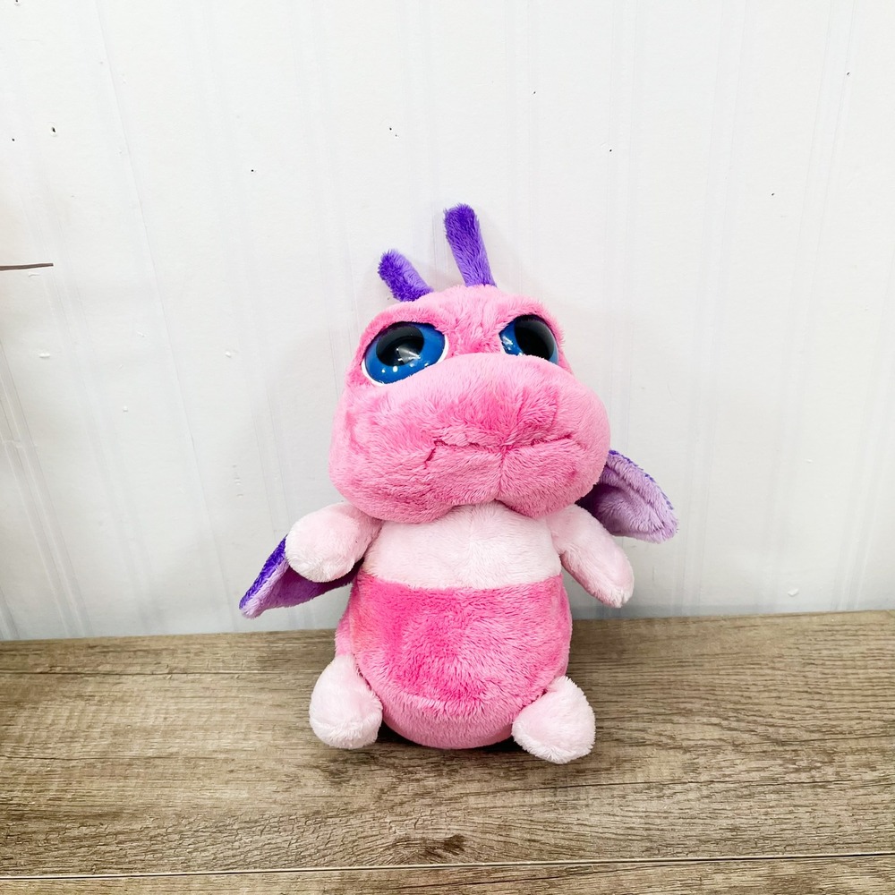The Petting Zoo Pink Purple Butterfly Plush Large Blue Eyes Stuffed Animal 8in